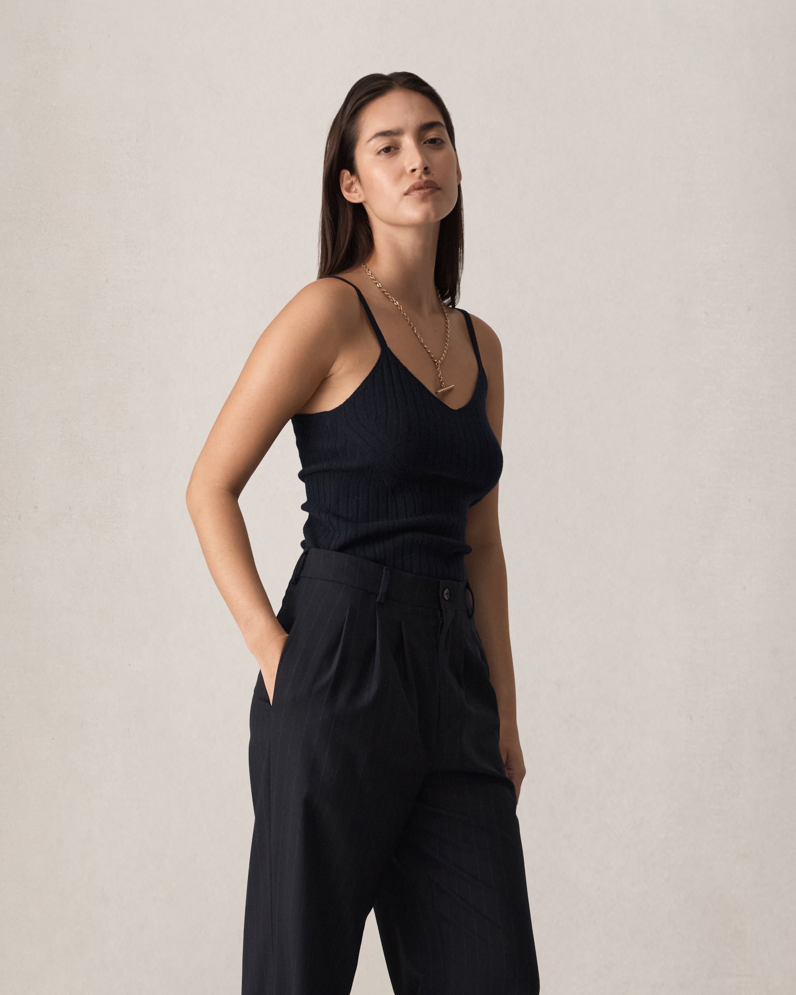 Eloise Tank - Navy