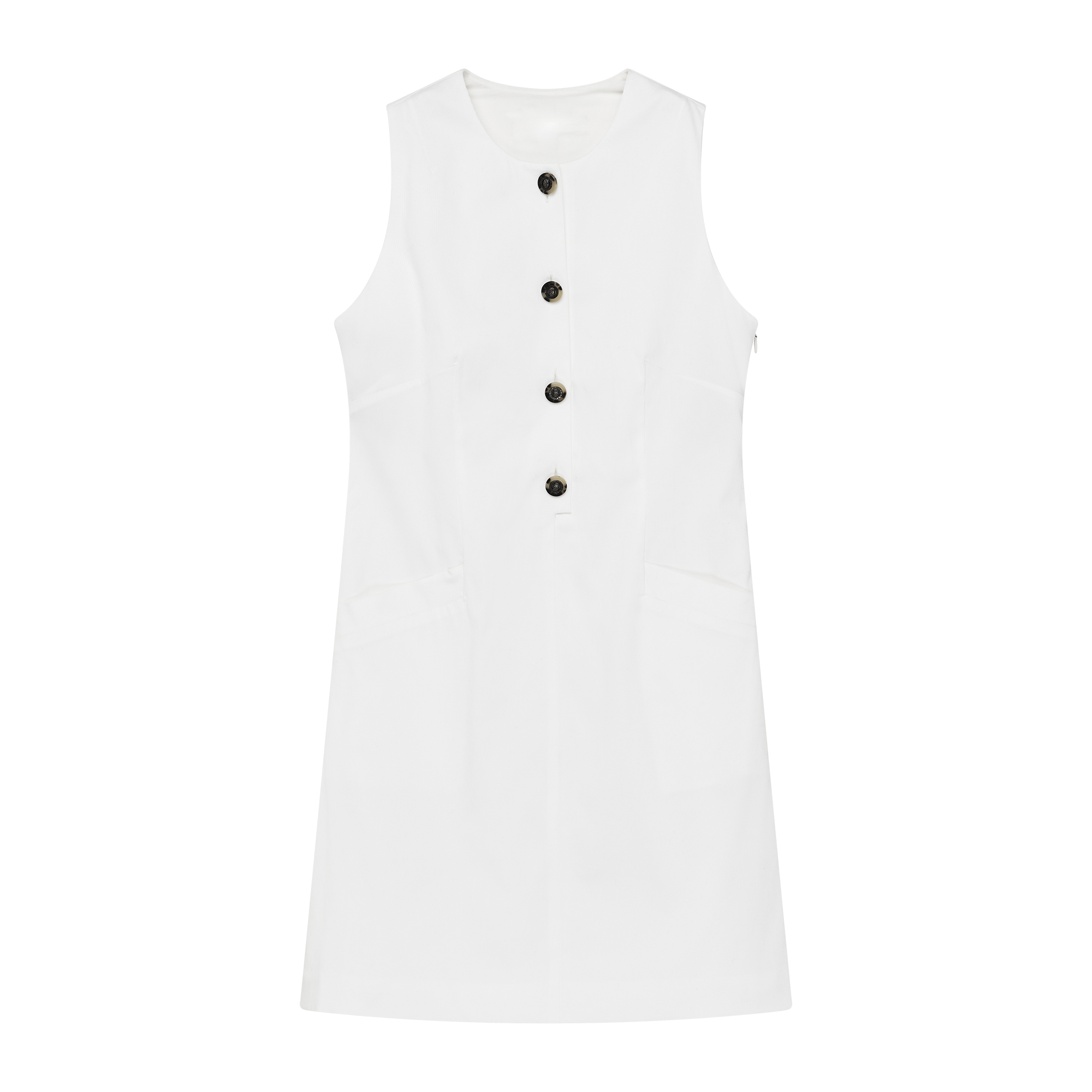 Christy Dress - White Rib | P Johnson