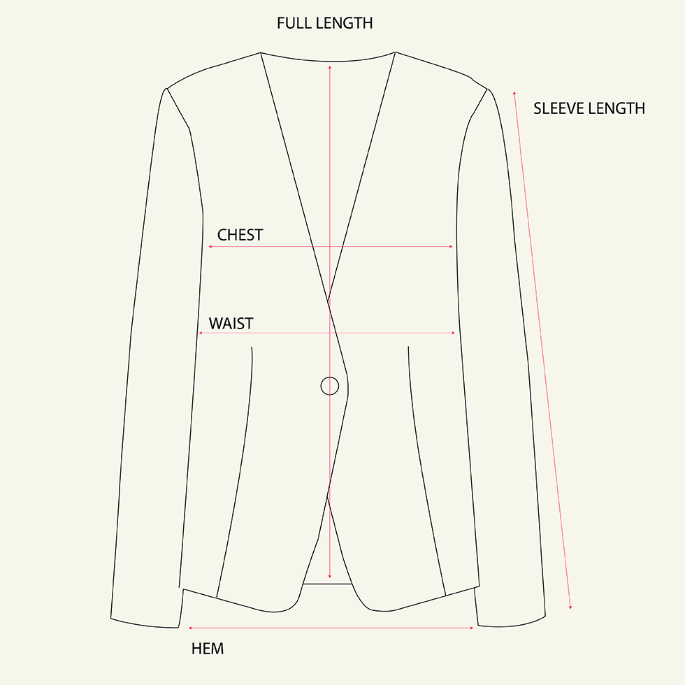 Emily Cardigan - Chocolate measurements