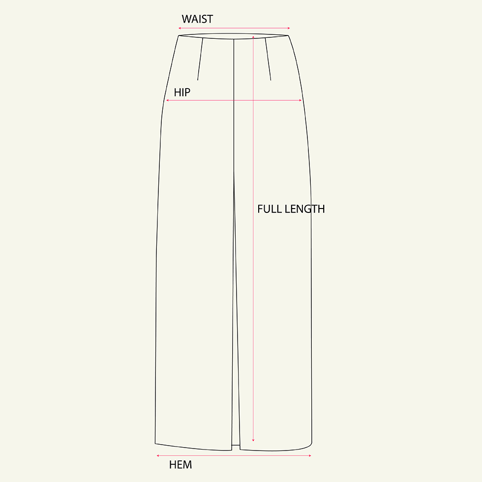 Pamela Skirt - Black measurements