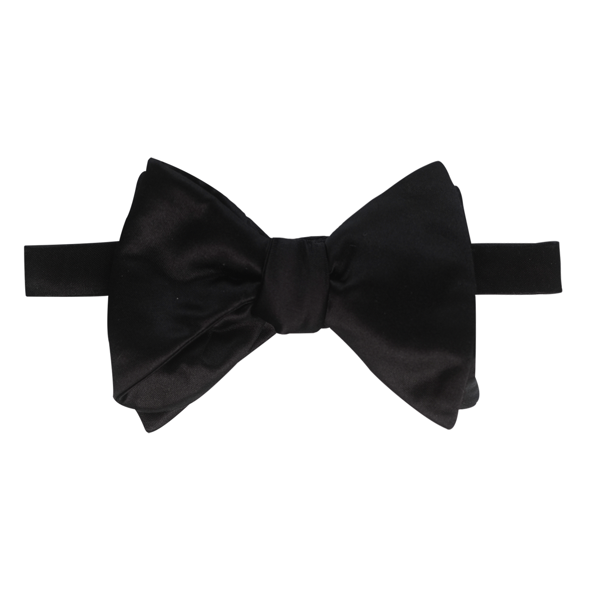 Large Bow Tie - Black Satin | P Johnson