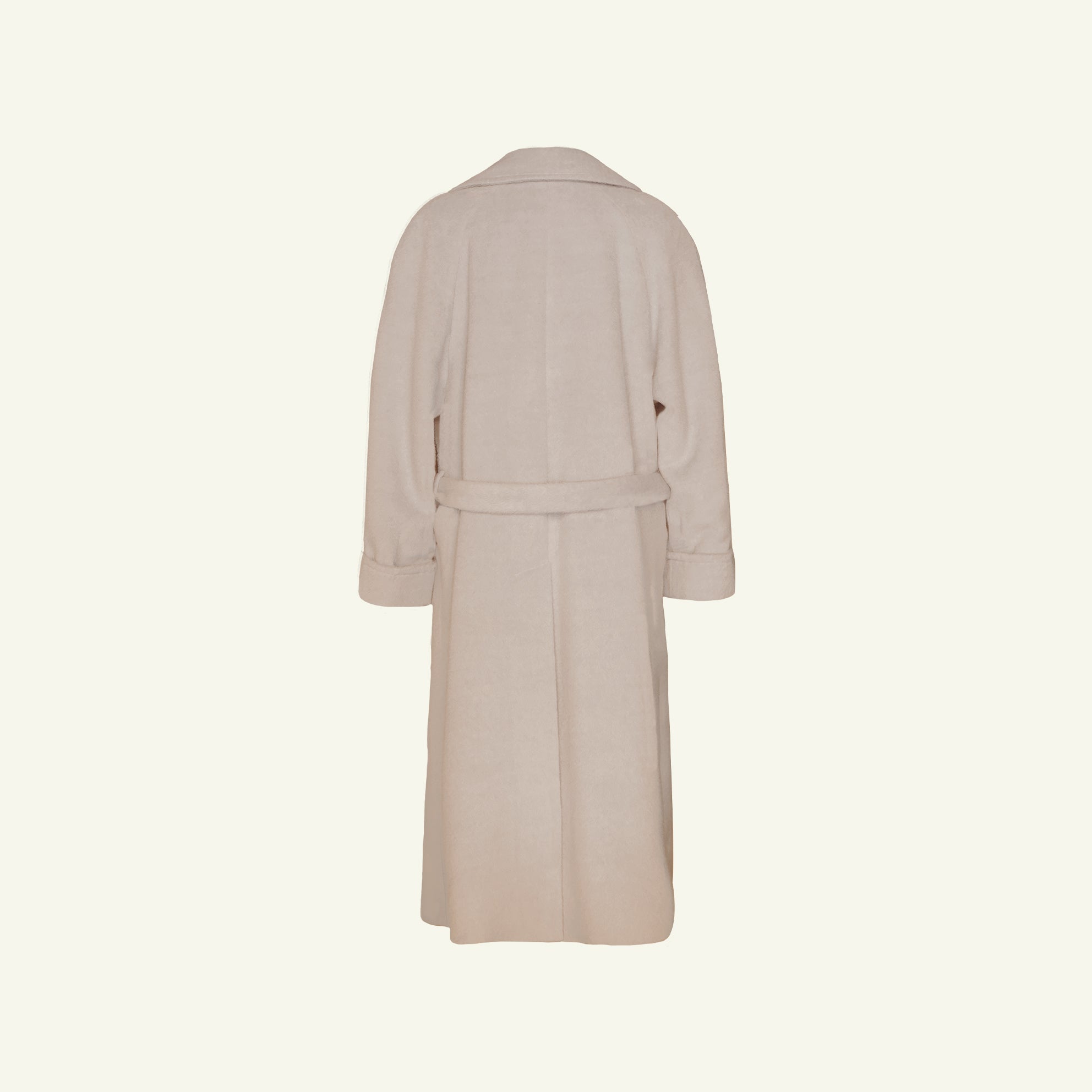 Double Breasted Raglan Overcoat - Gesso Cream | P Johnson