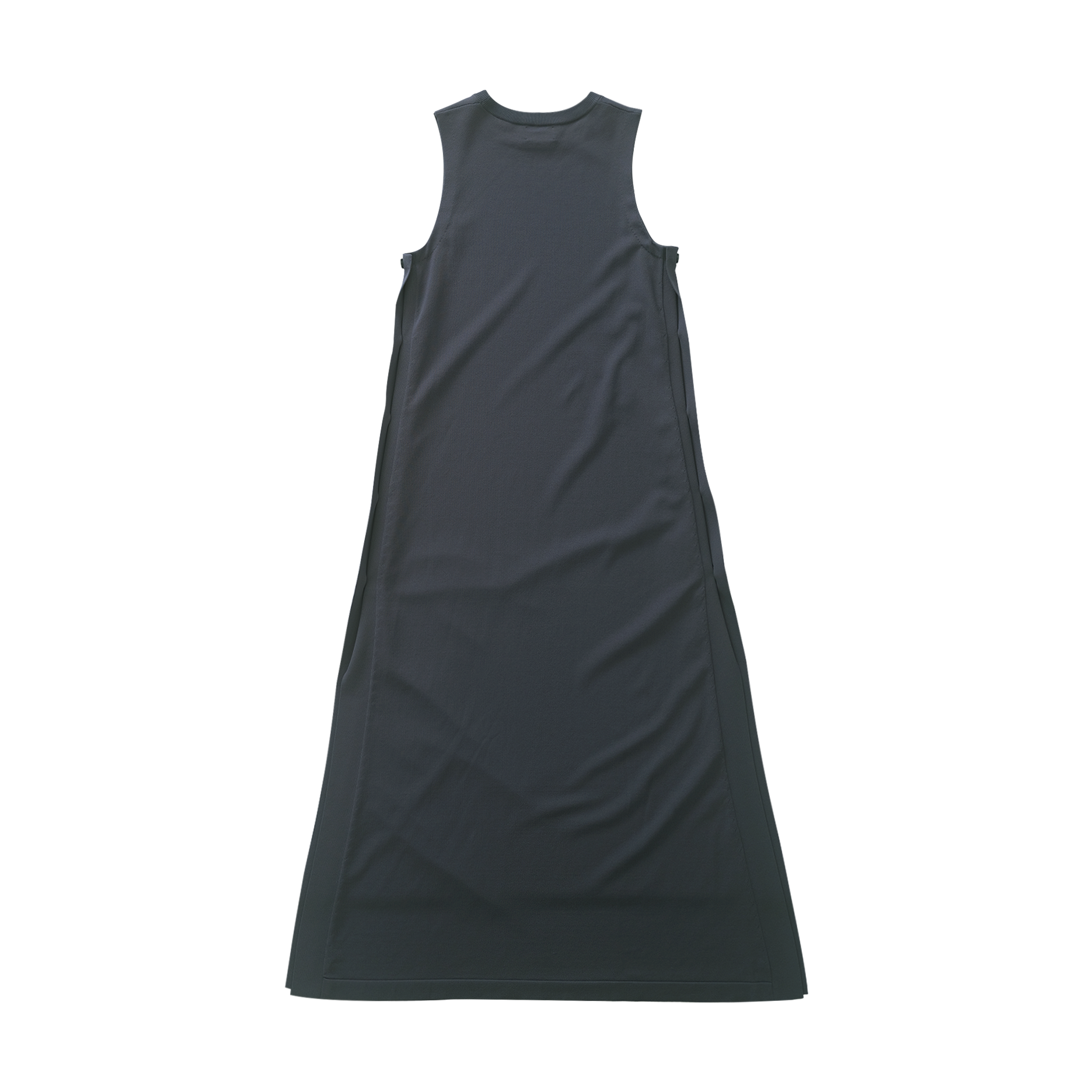 Crepe Knit Button Dress -  Oily Blue