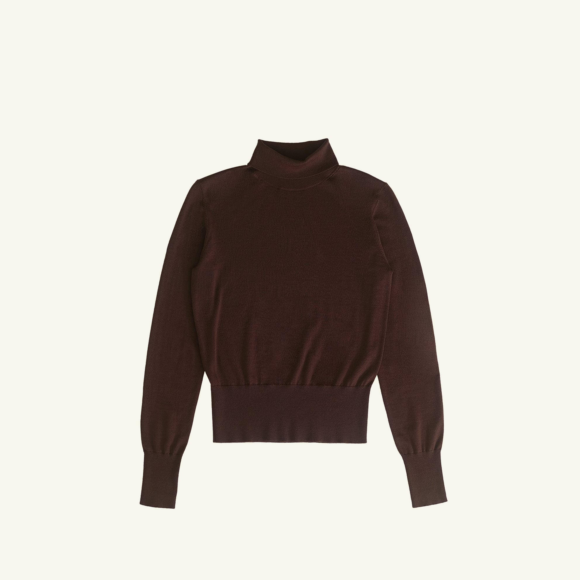 Cass Merino Roll Neck - Chocolate