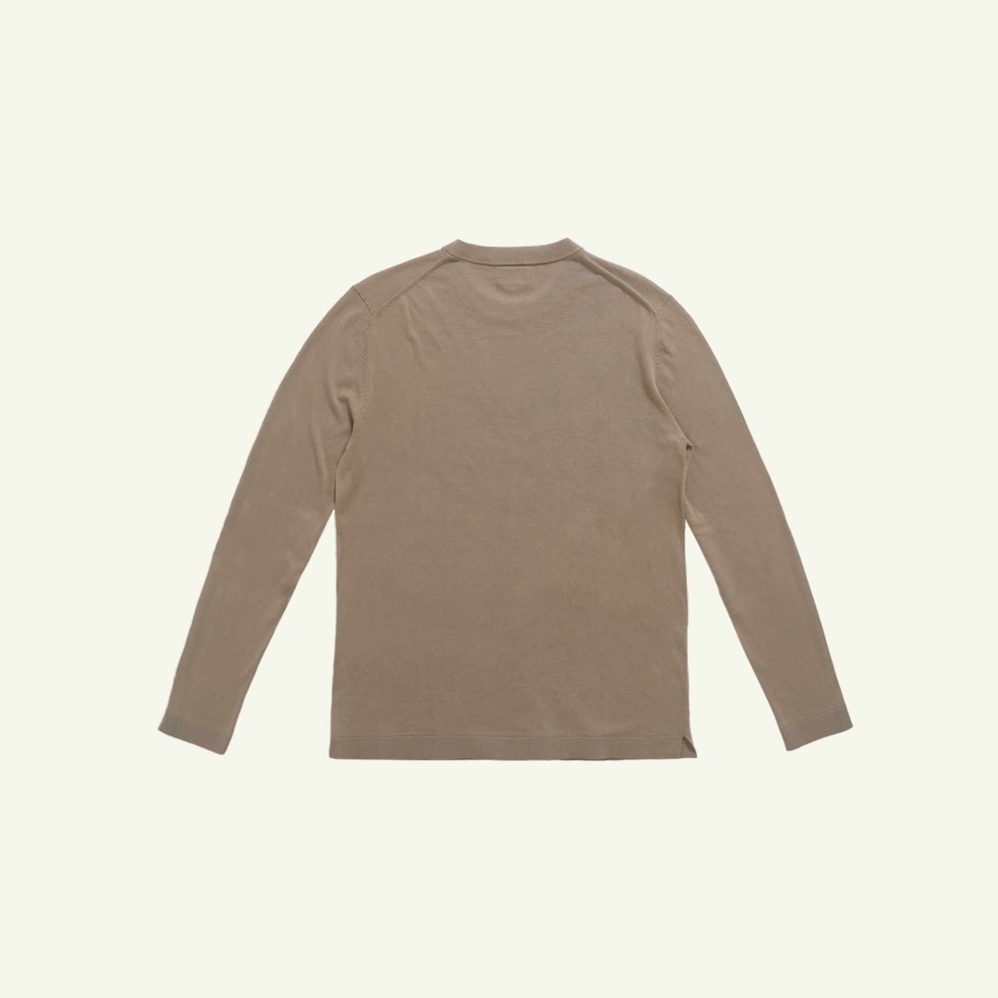 Ice Cotton Long Sleeve Top - Taupe