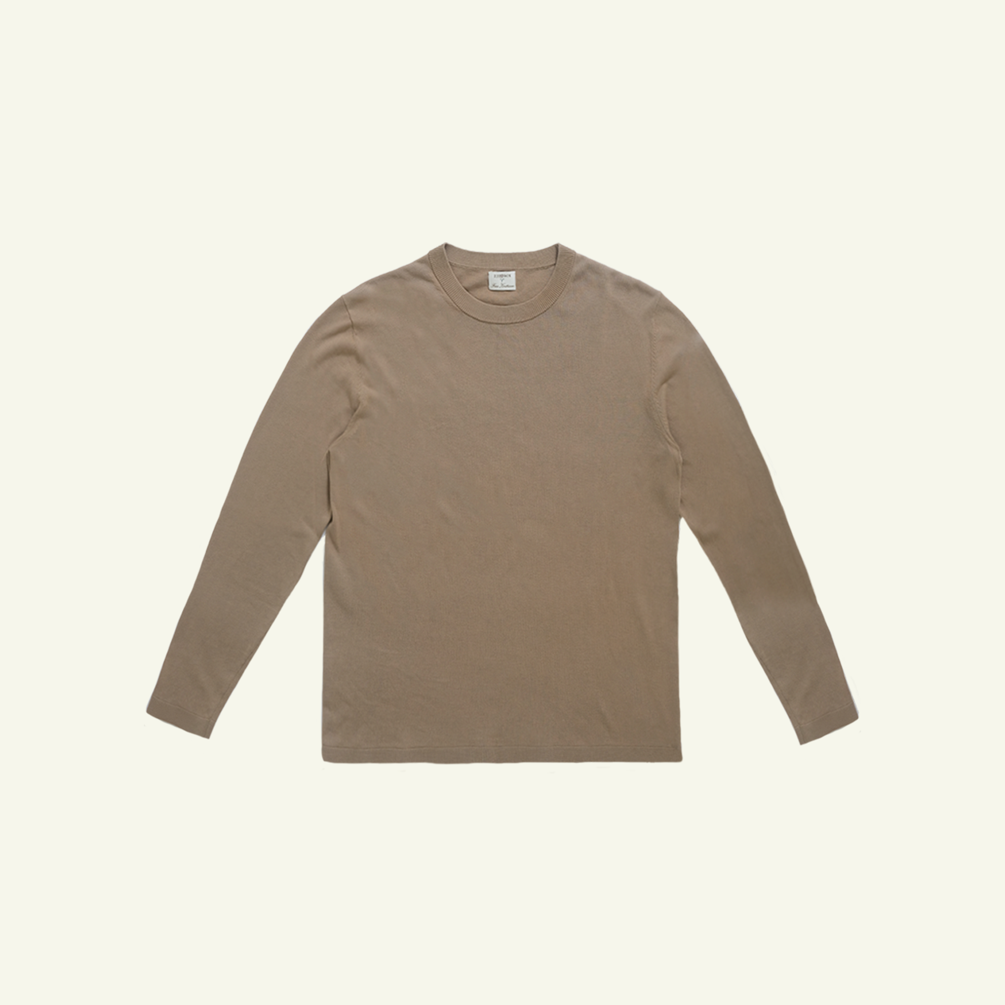 Ice Cotton Long Sleeve Top - Taupe