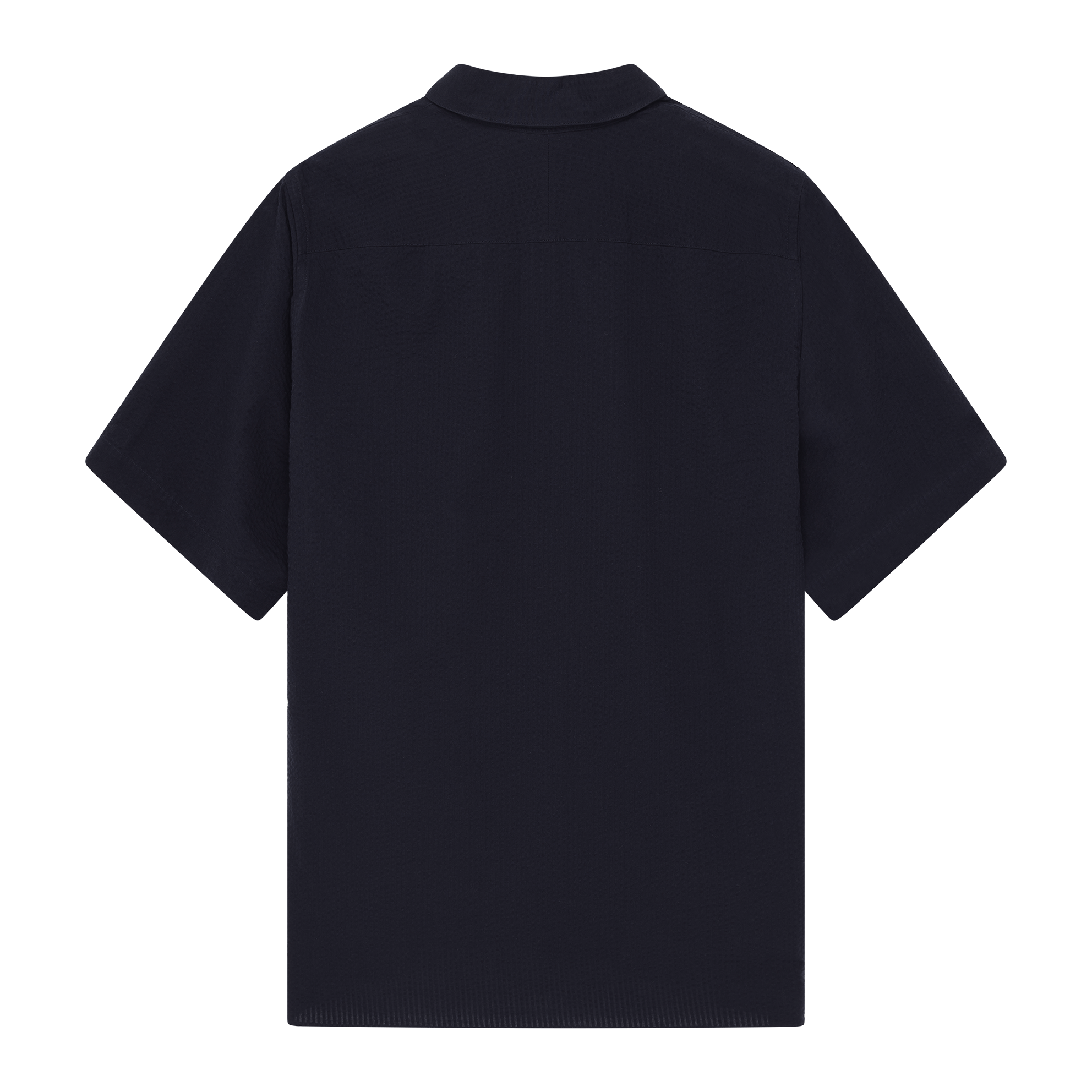 Resort Shirt I - Navy Wide Seersucker