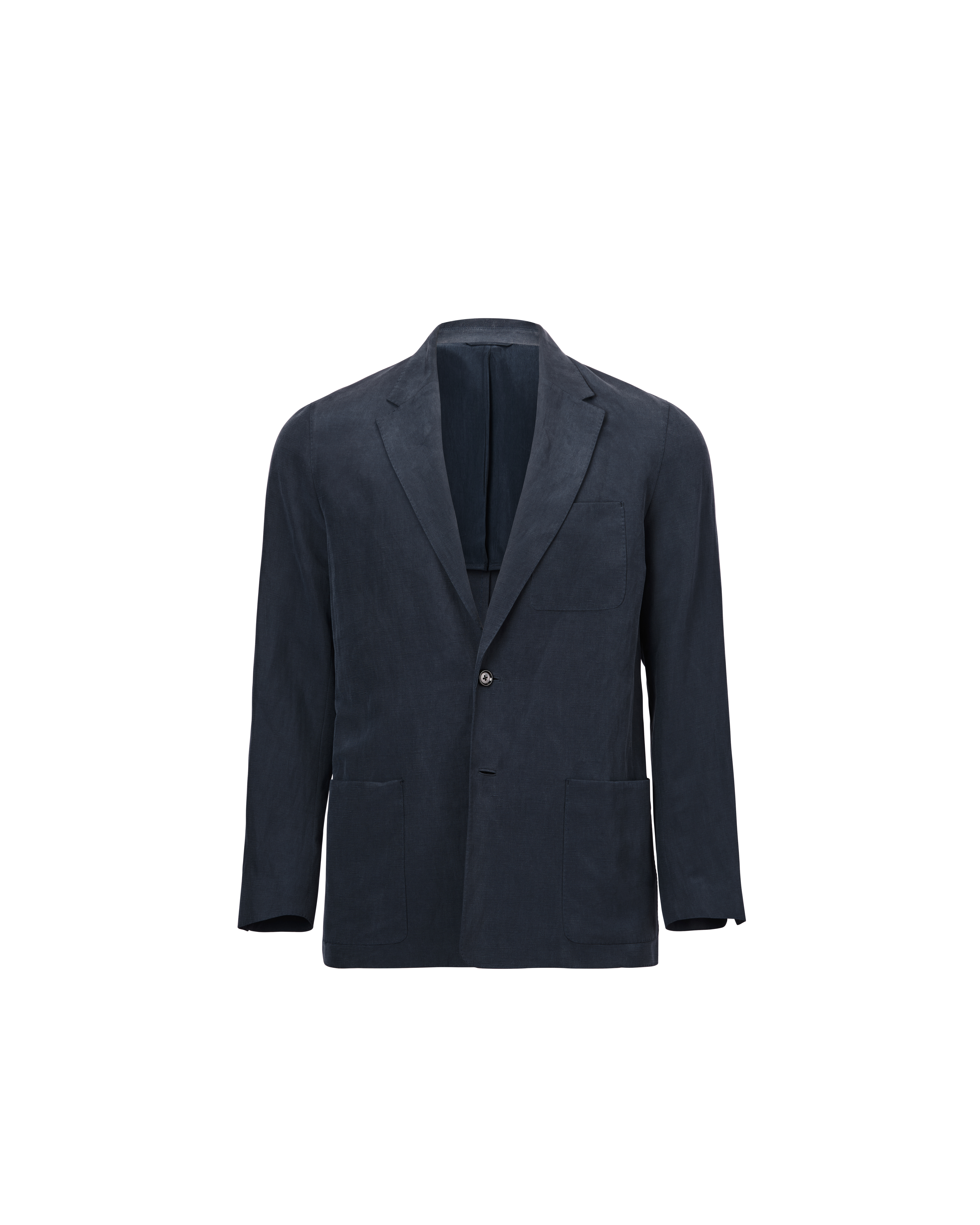 Slack Jacket - Navy Silk Linen