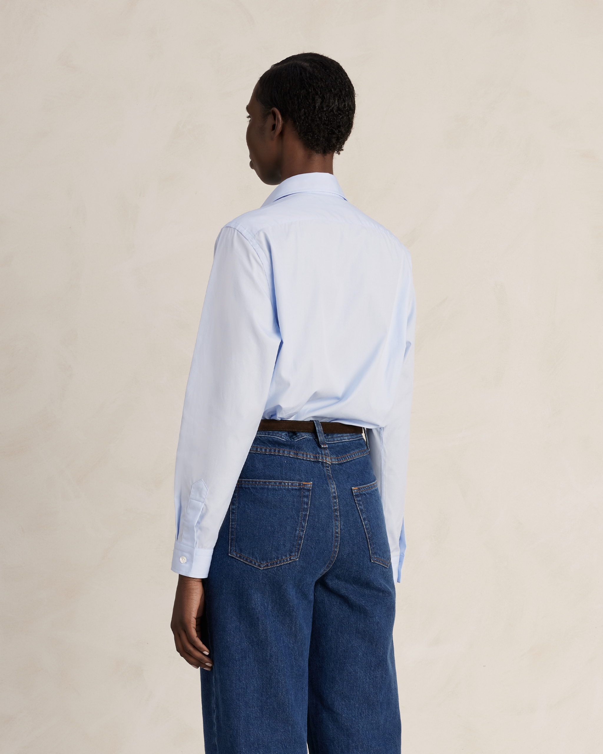 Classic Shirt - Mid Blue Poplin | P Johnson