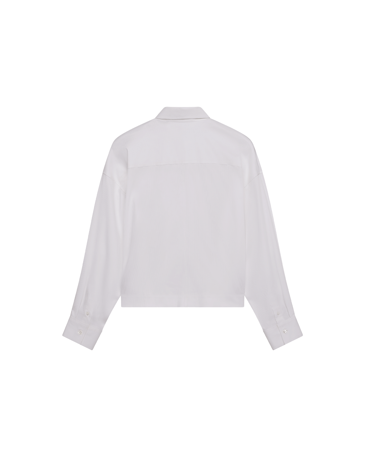 Christy Cropped Shirt - White Rib