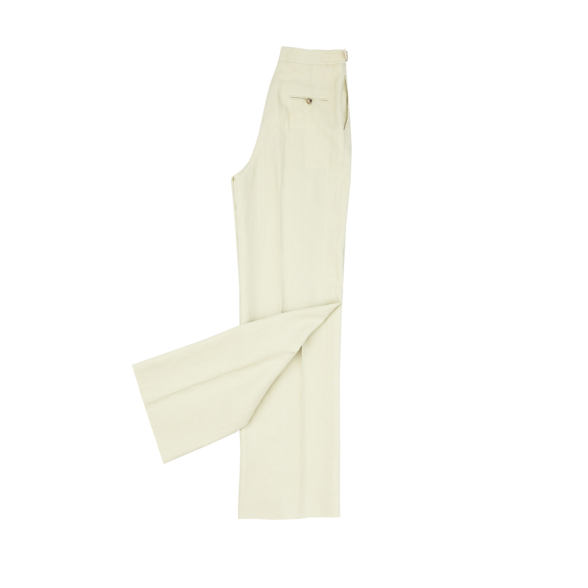 Beige Linen Perriand Trousers | P Johnson