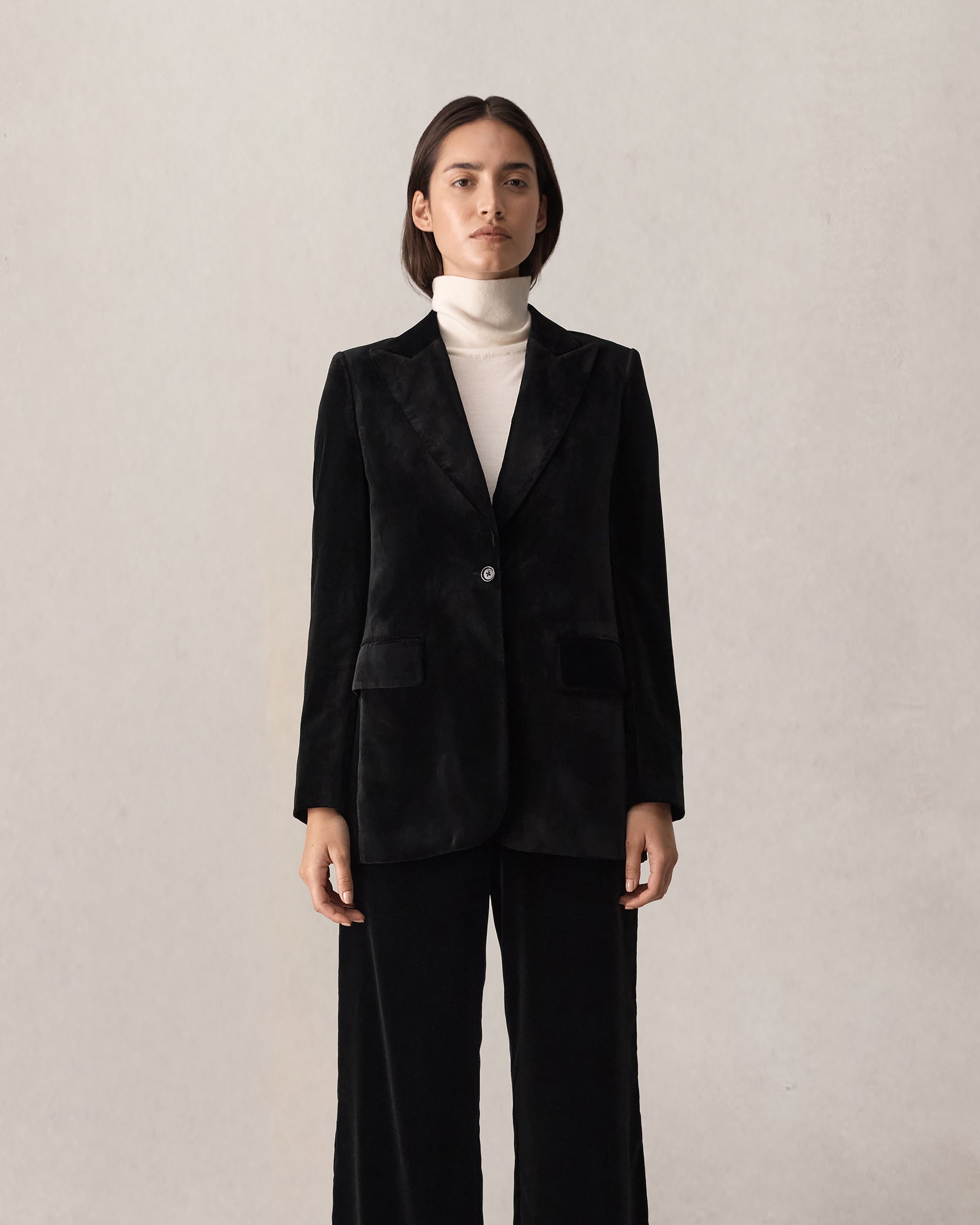 Georgia Blazer - Black Velvet