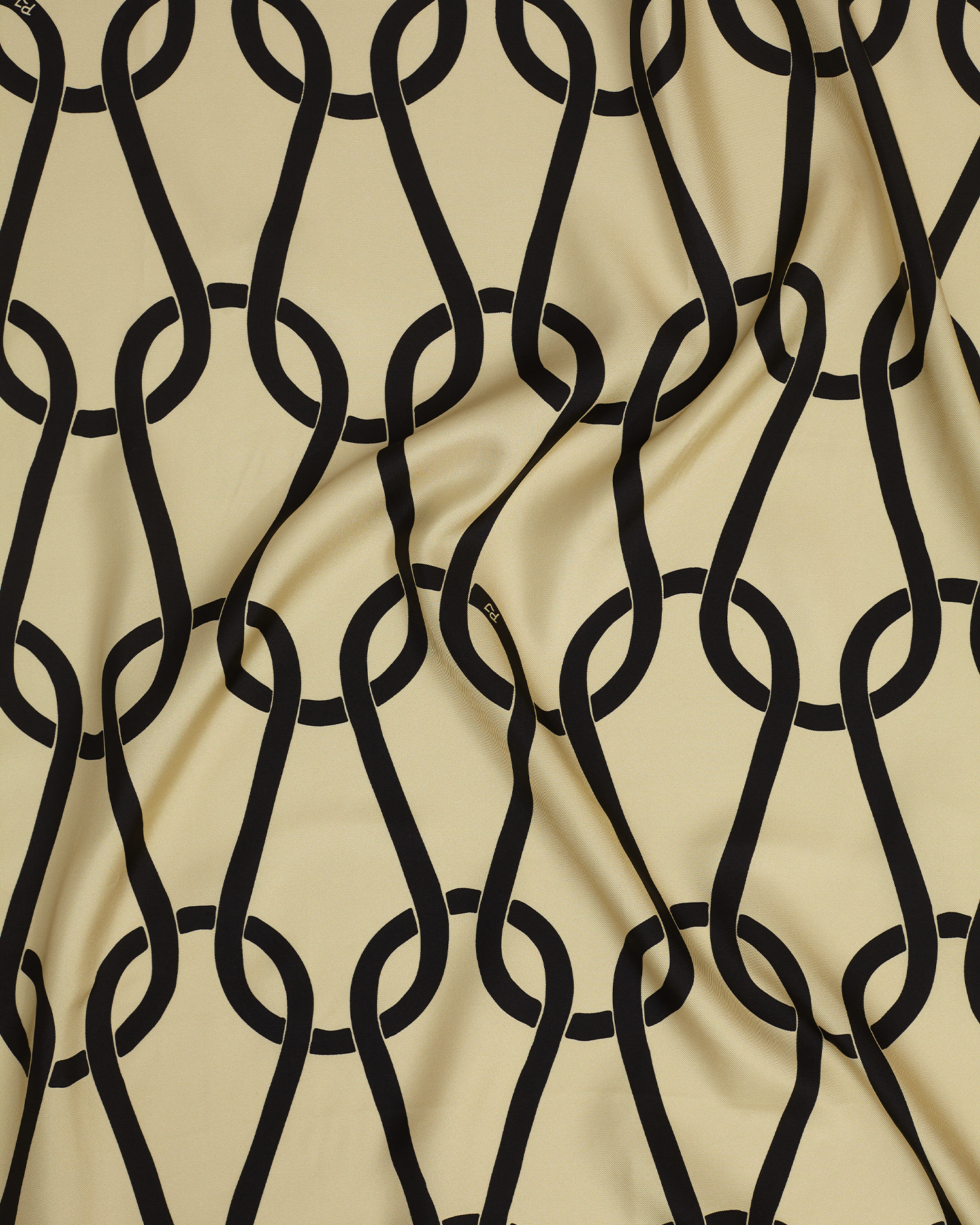 Taupe Chainmail Silk Head Scarf | P Johnson
