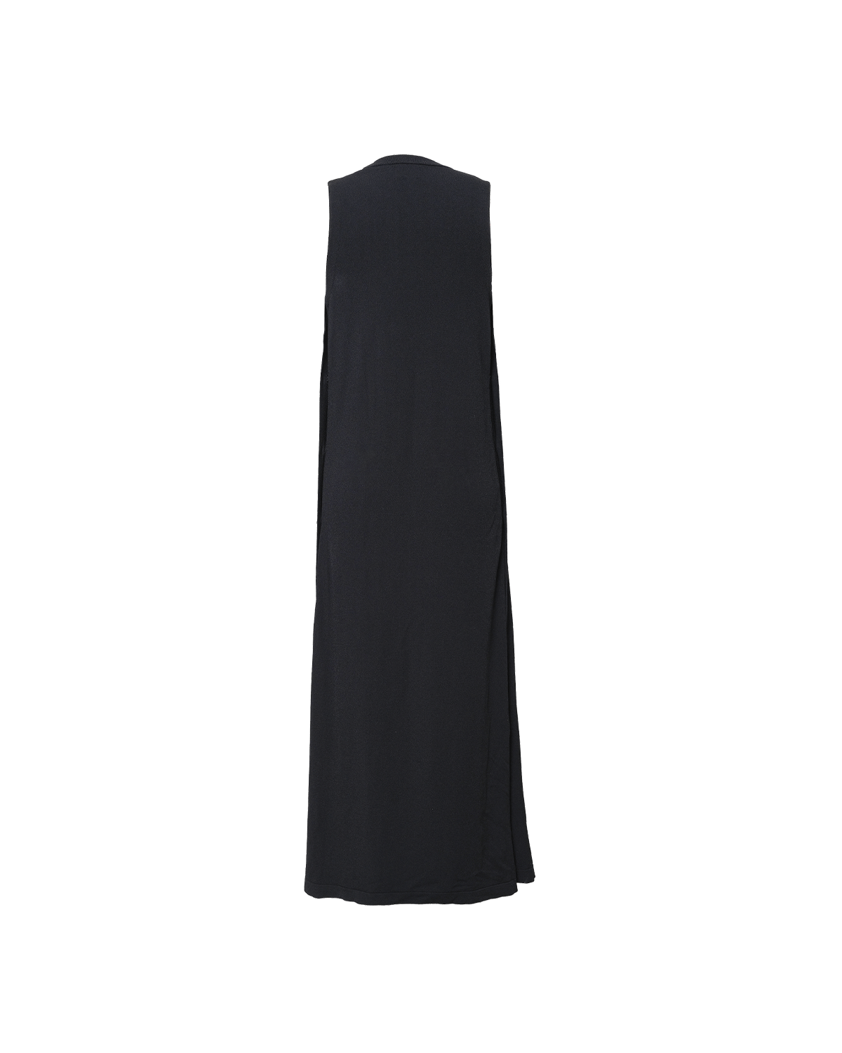 Crepe Knit Button Dress - Black