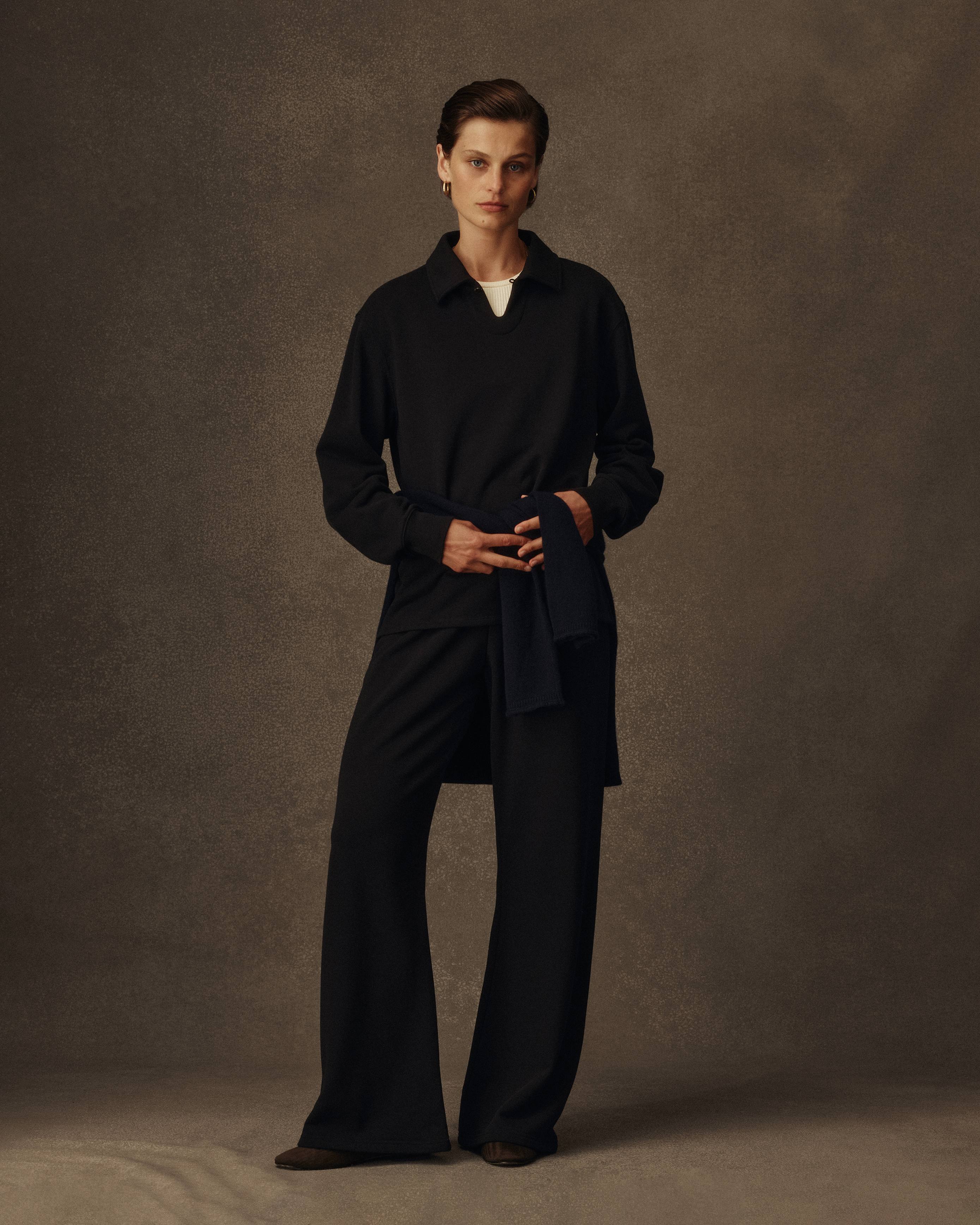 New Marella Trouser - Navy Terry