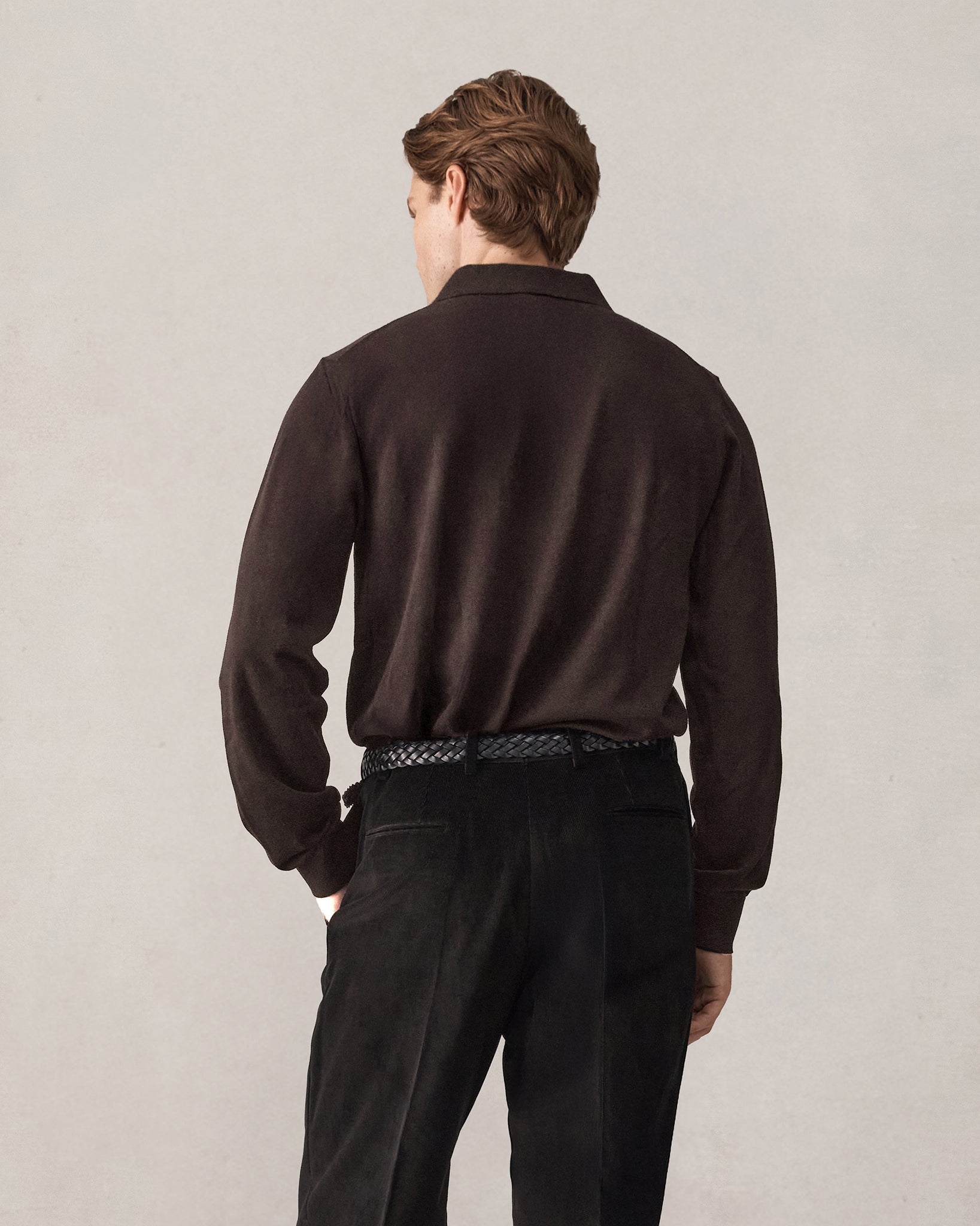 Merino Polo - Espresso