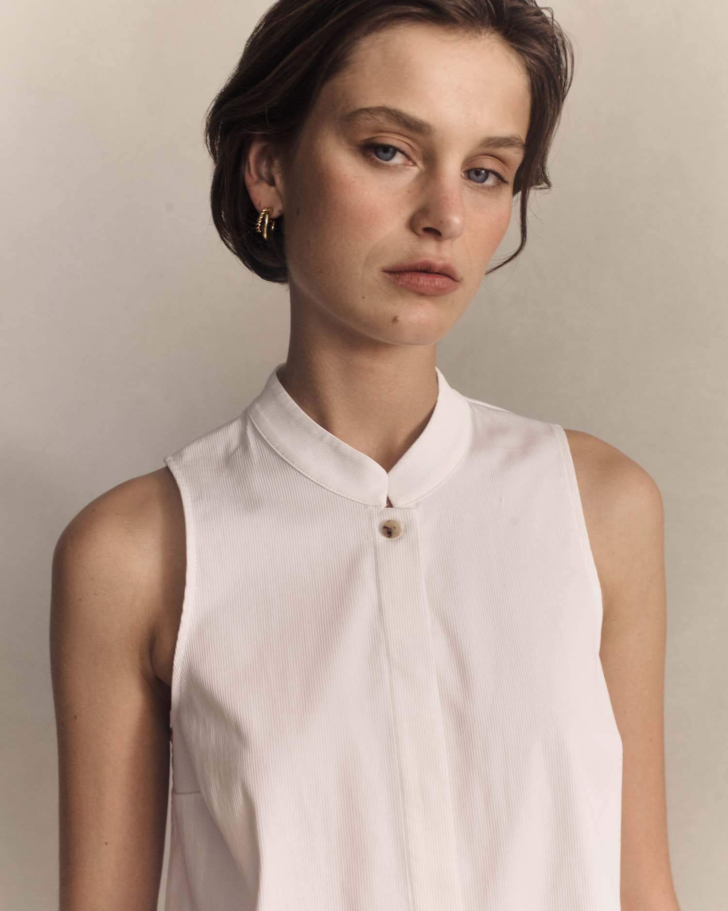 Christy Top - White Rib | P Johnson