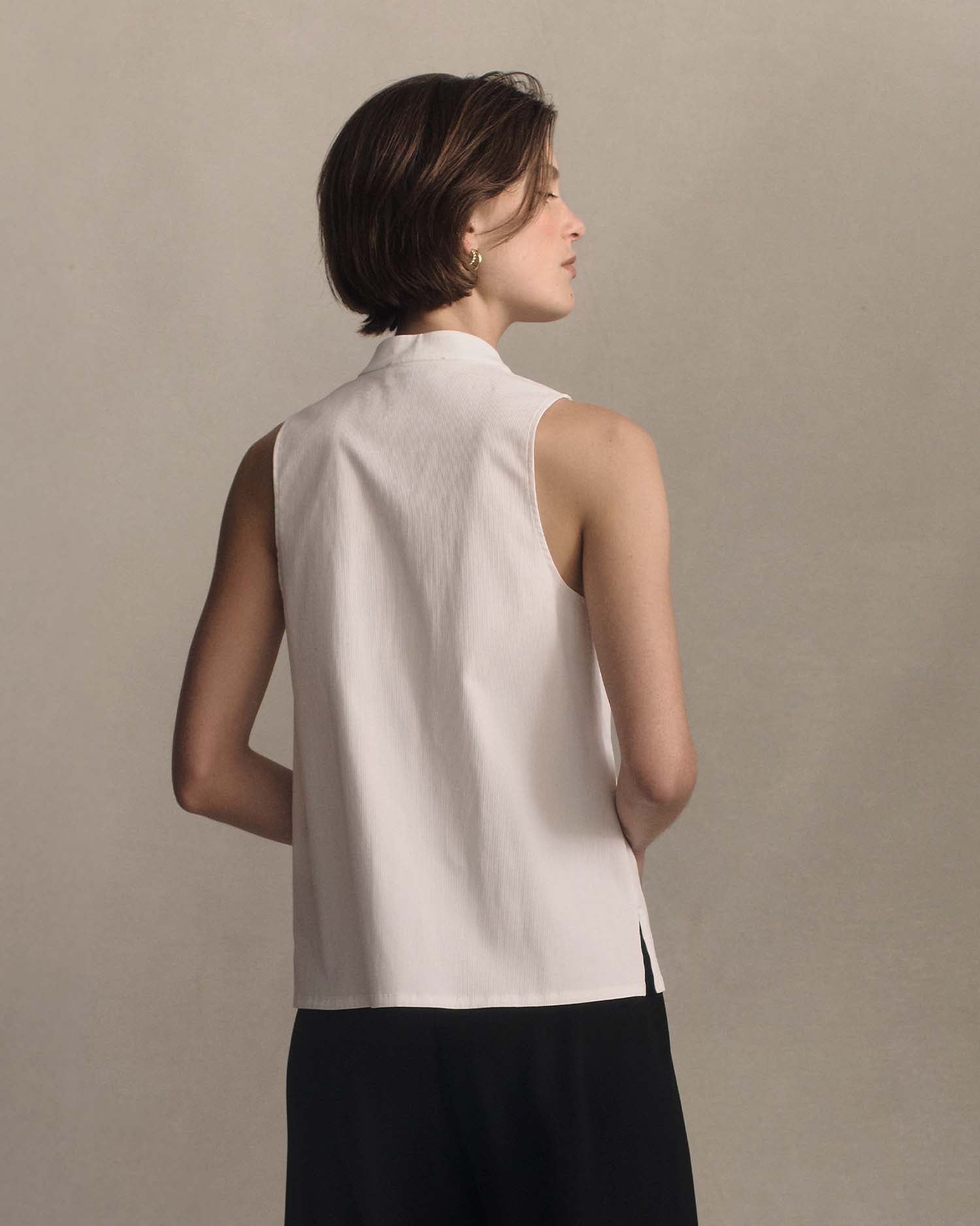 Christy Top - White Rib | P Johnson
