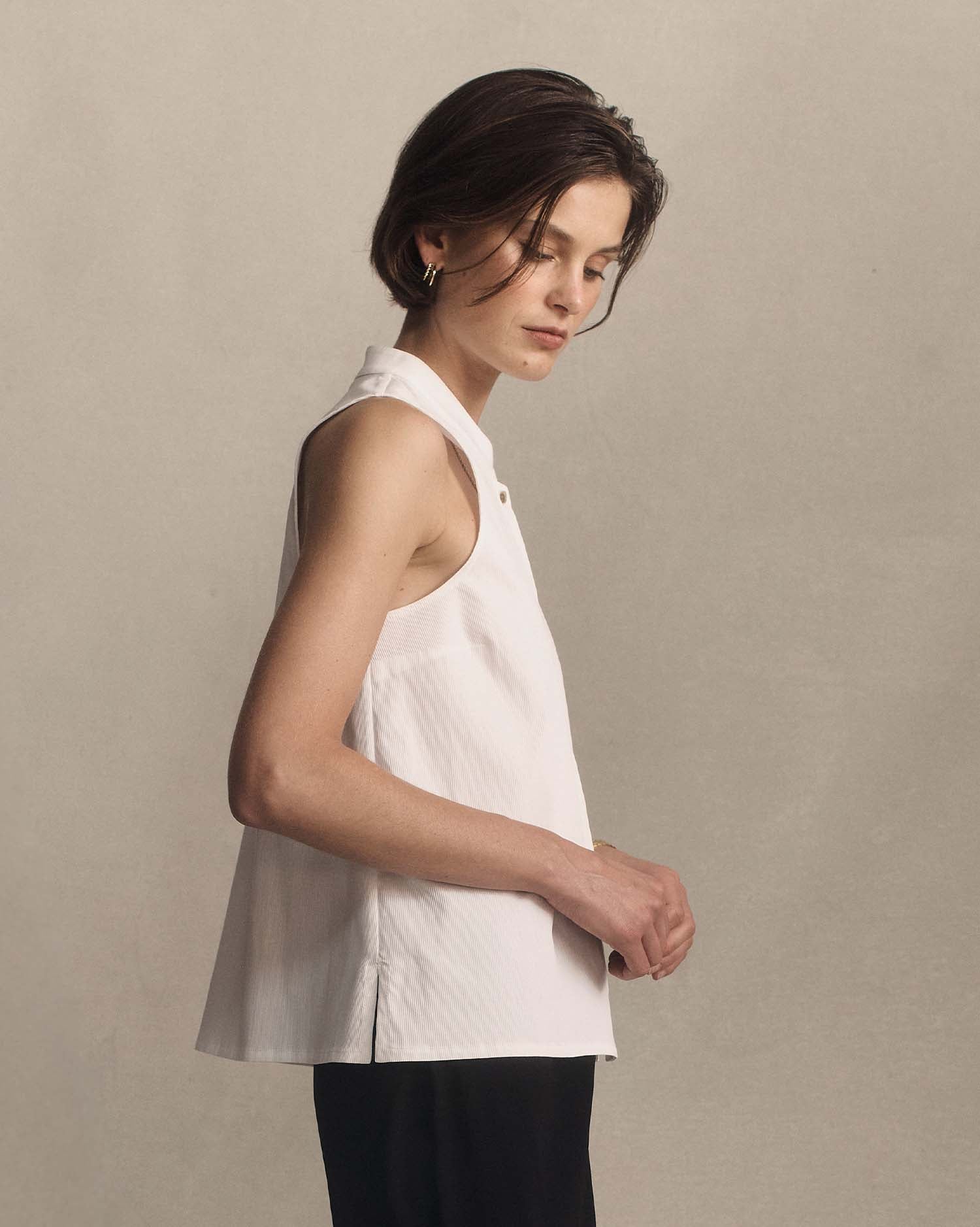 Christy Top - White Rib | P Johnson