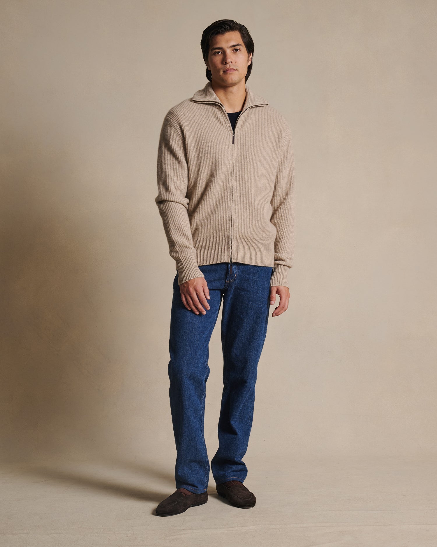 Royal Cashmere Cardigan - Oat