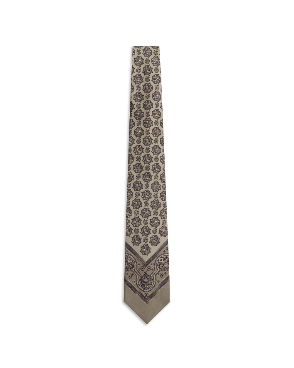 Paisley Bandana Tie - Taupe