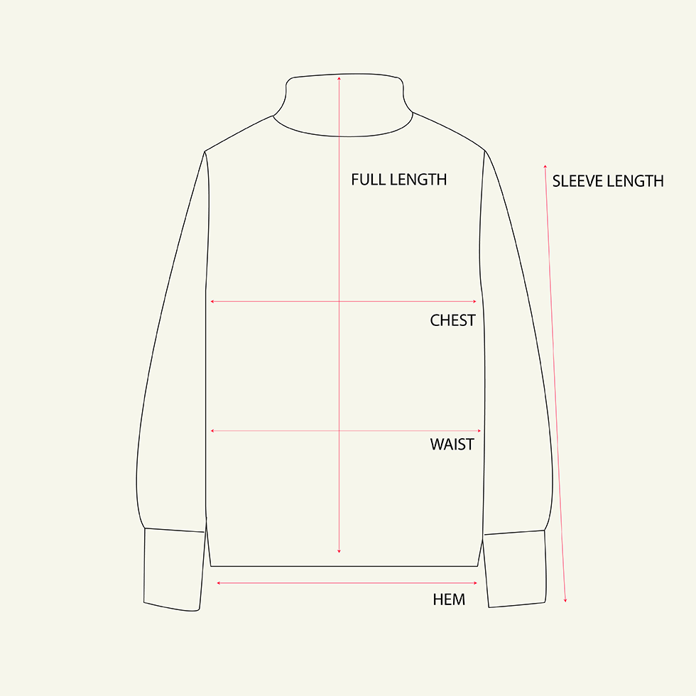 Cass Merino Roll Neck - Black measurements