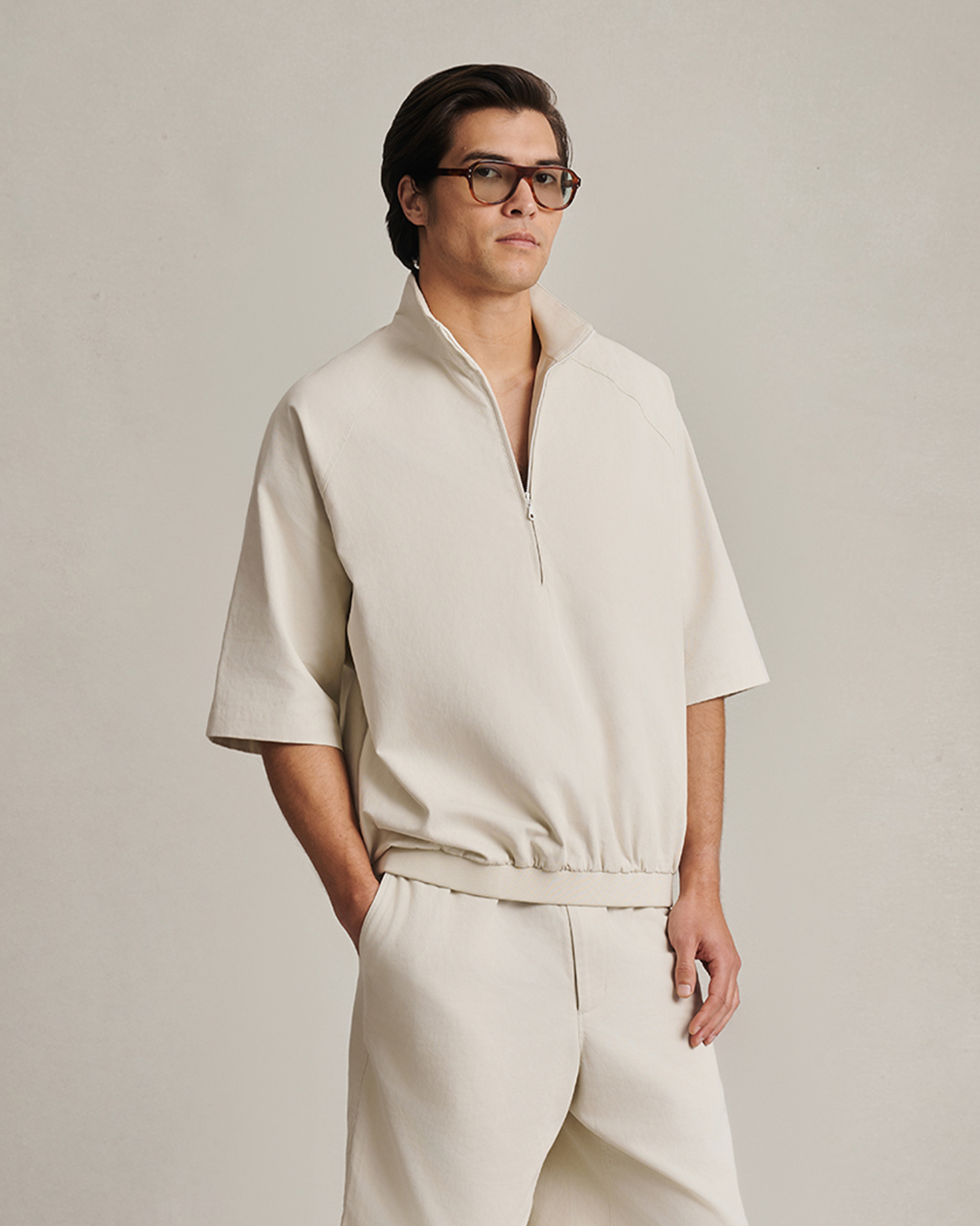 Rōjin Quarter Zip - Bone