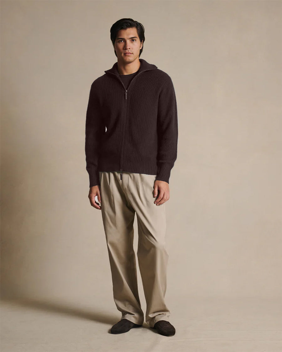 Royal Cashmere Cardigan - Umber