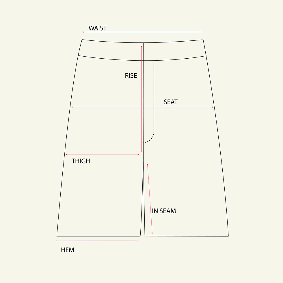 Double Pleated Chino Shorts - Oatmeal measurements