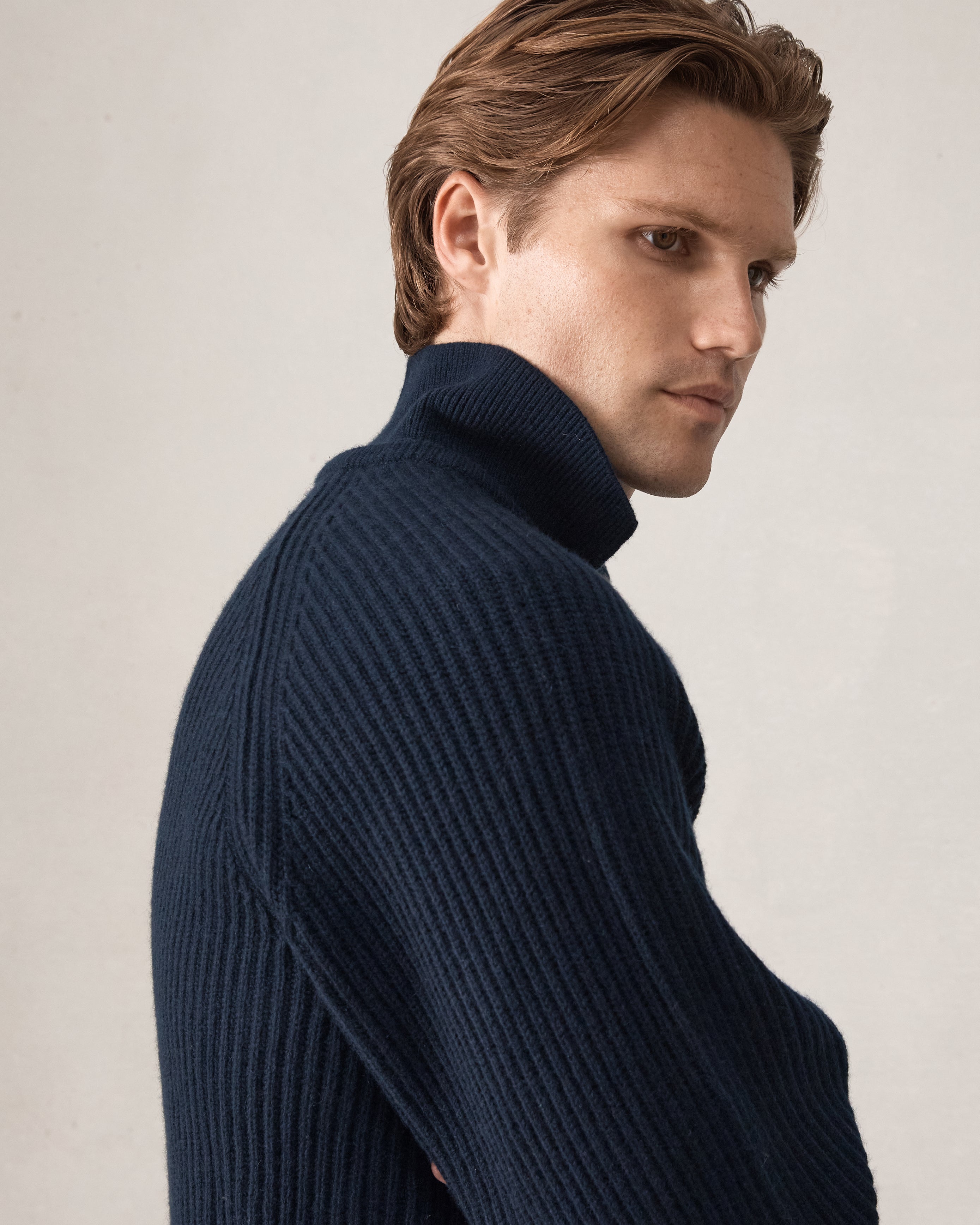 Santiago Royal Cashmere Sweater - Navy