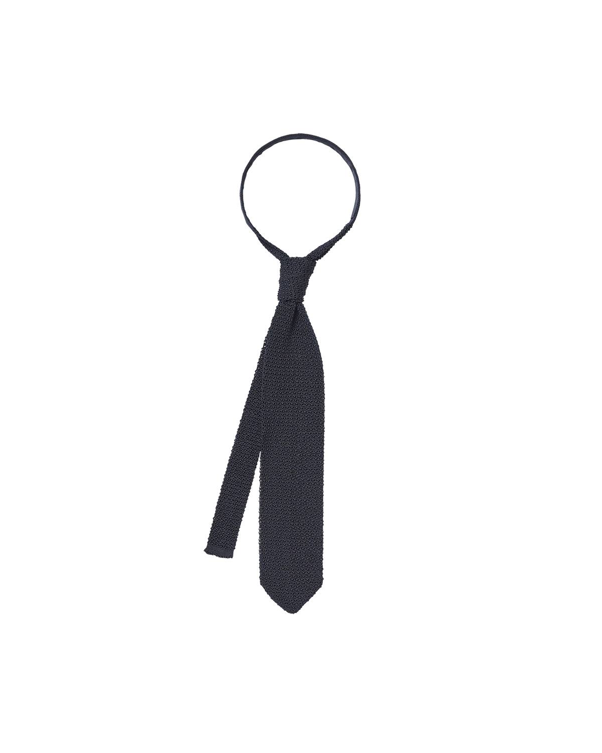 Navy Silk Knit Tie