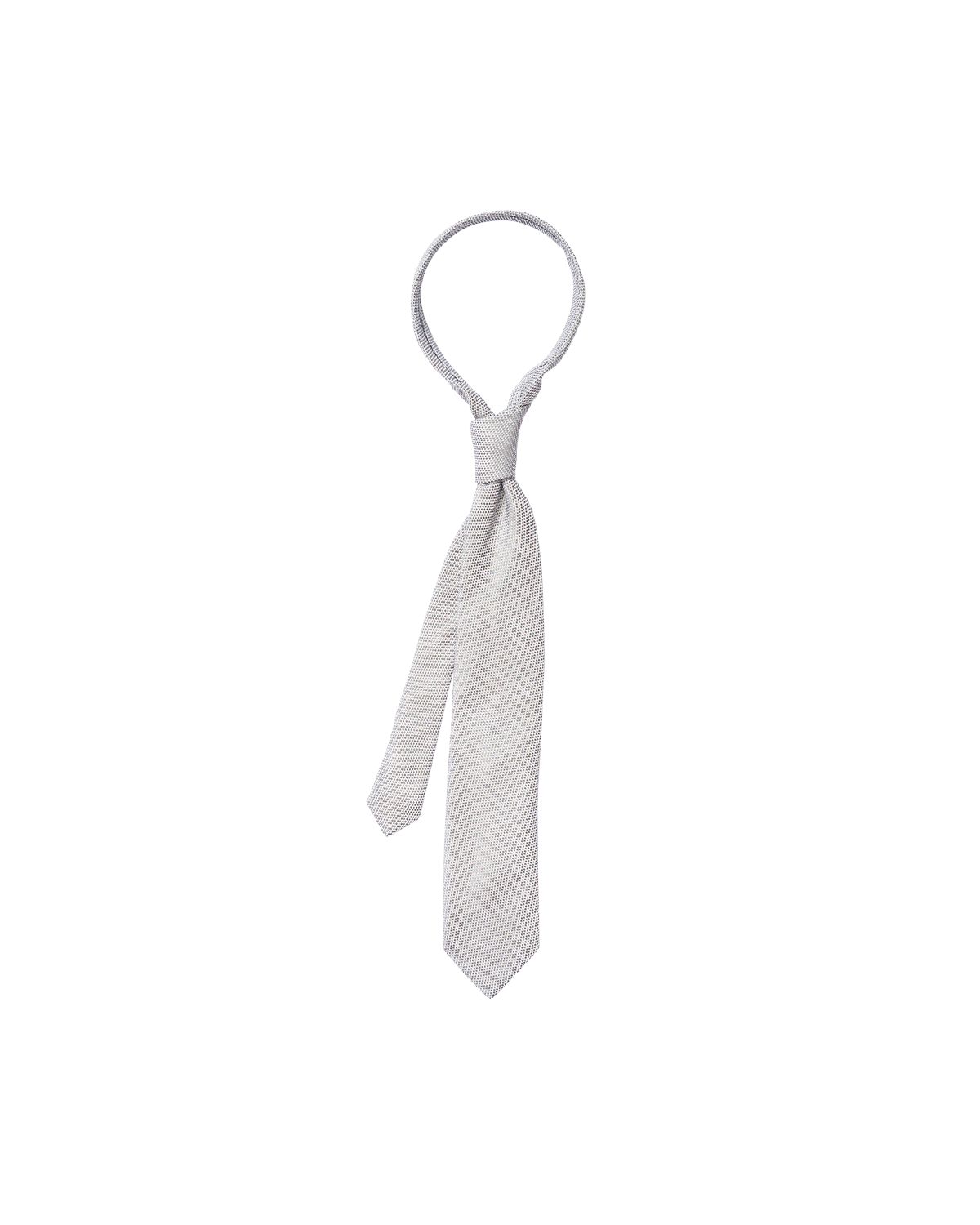 Silver Small Grenadine Tie