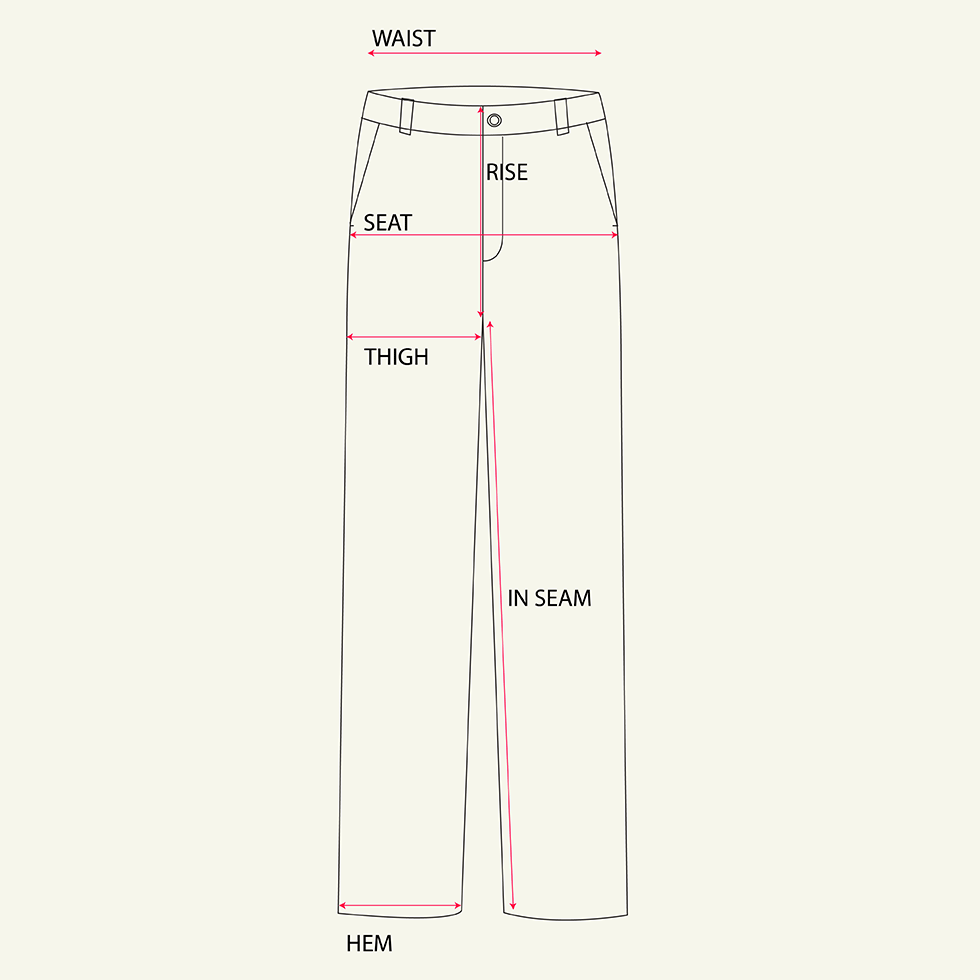 Classic Chino - Oatmeal measurements