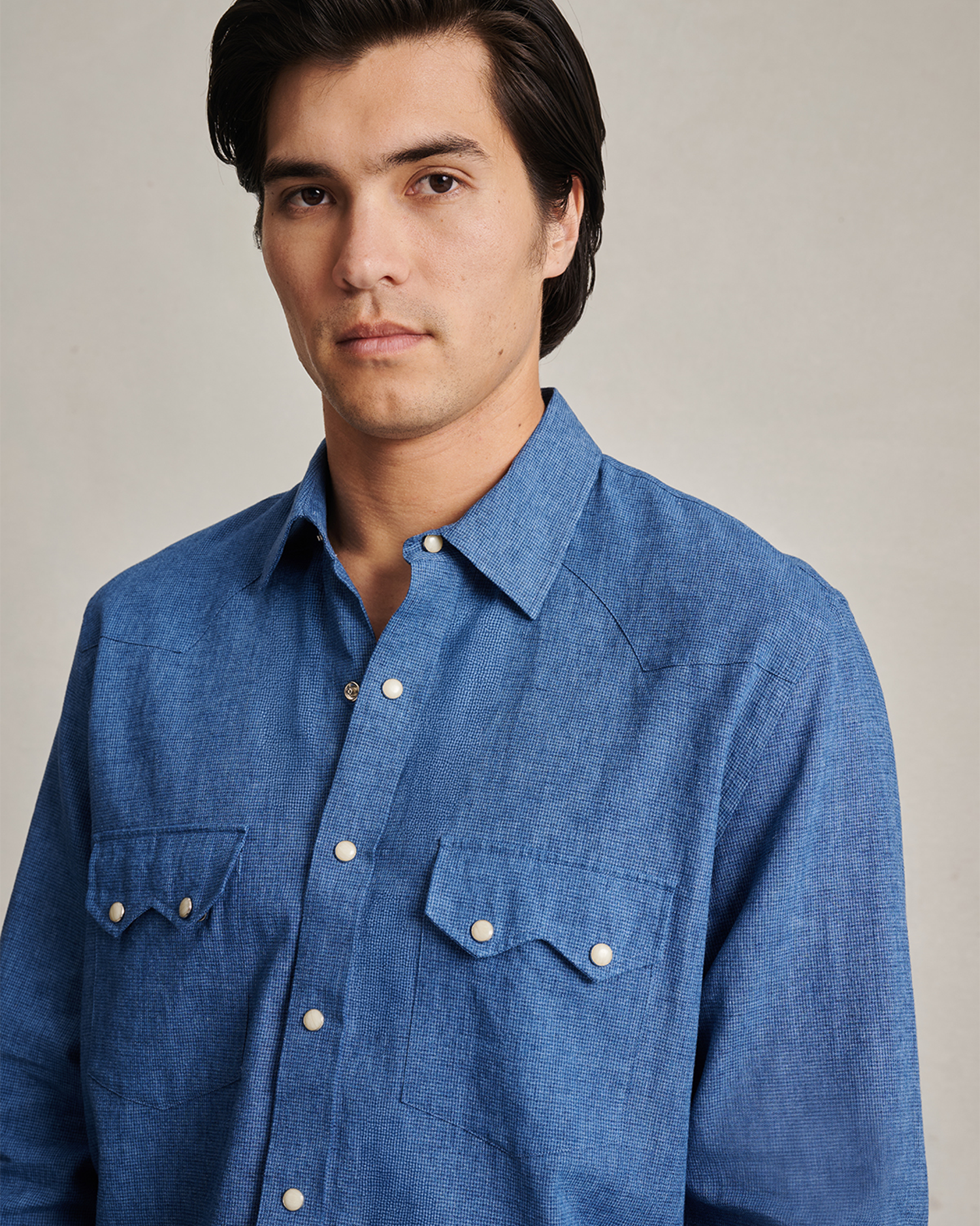 Western Shirt - Linen Check