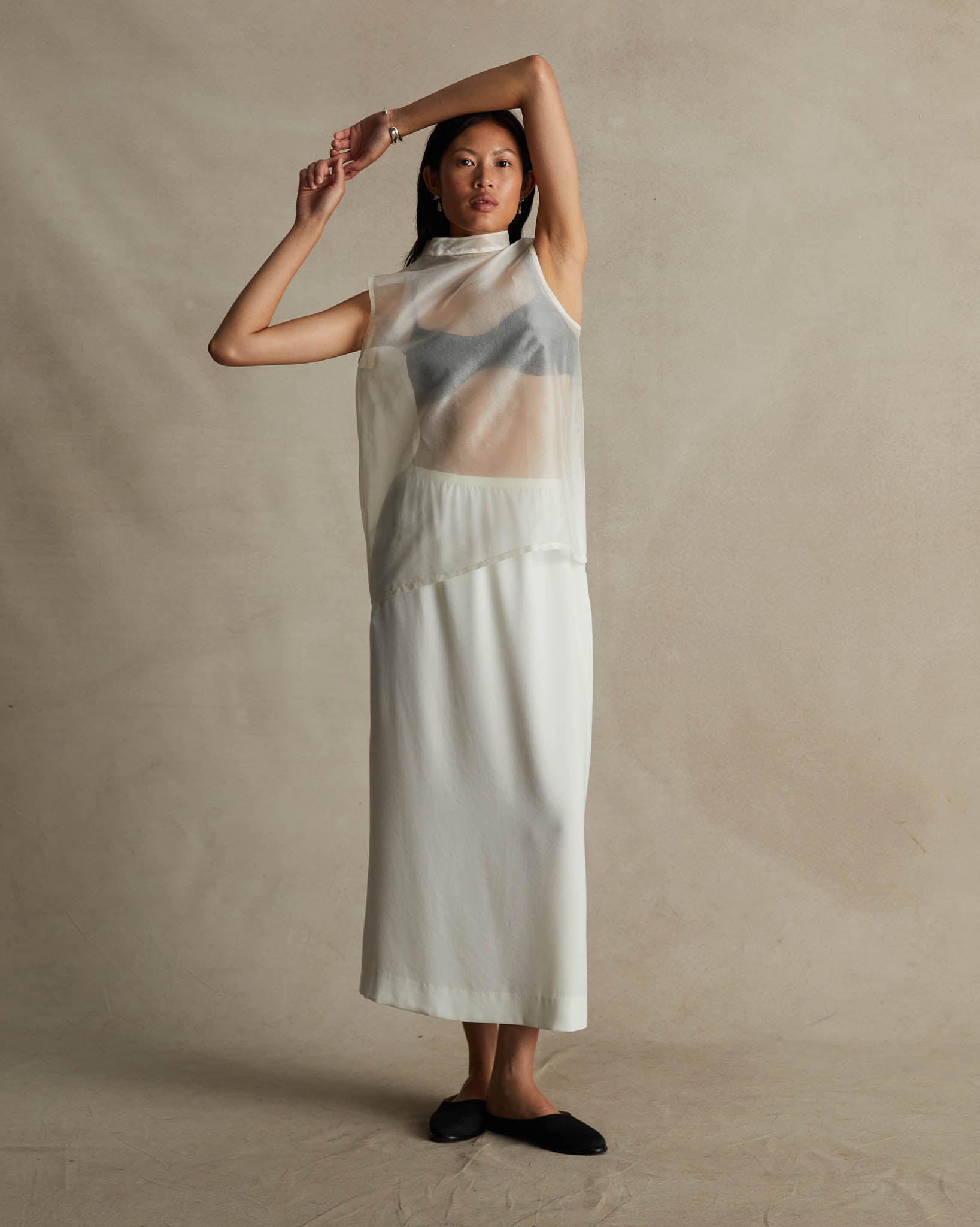 Organza Devon Top - White | P Johnson