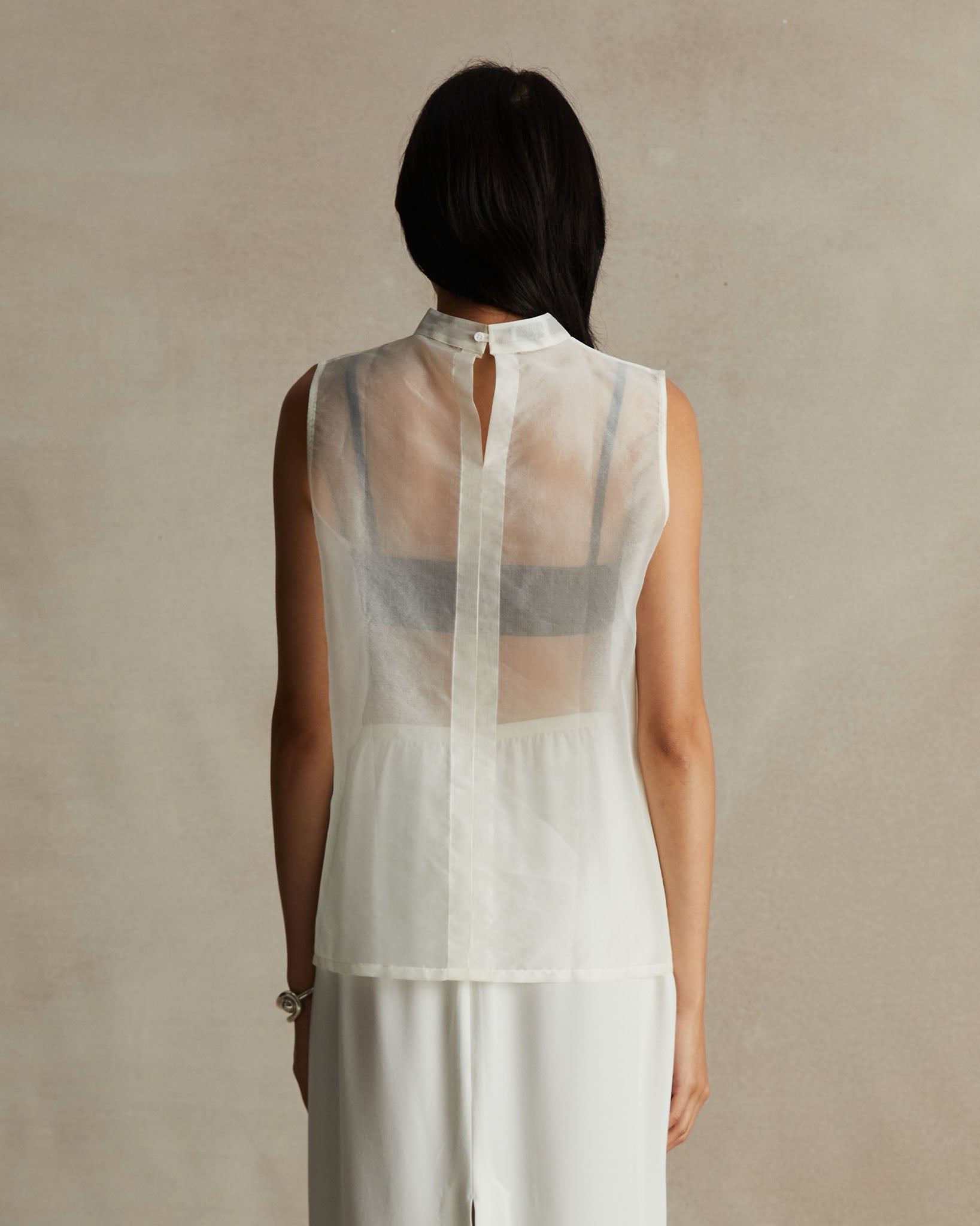 Organza Devon Top - White | P Johnson