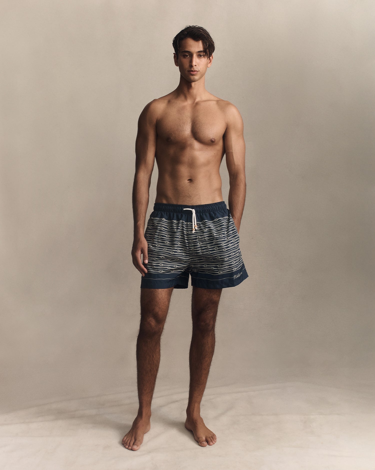 Rope Swim Shorts - Navy | P Johnson