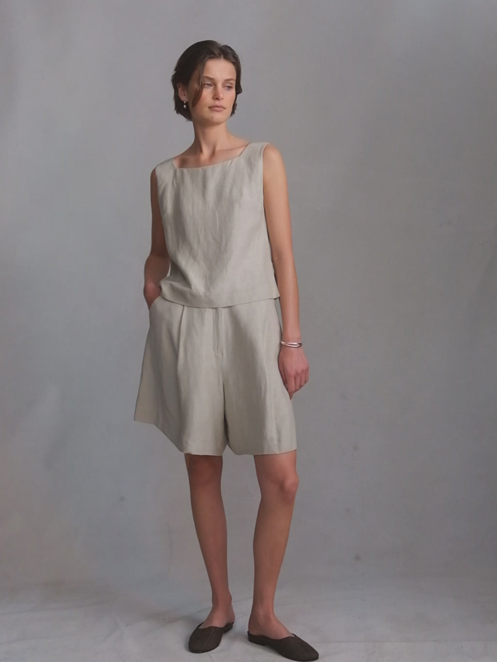 Colette Shorts - Greige | P Johnson