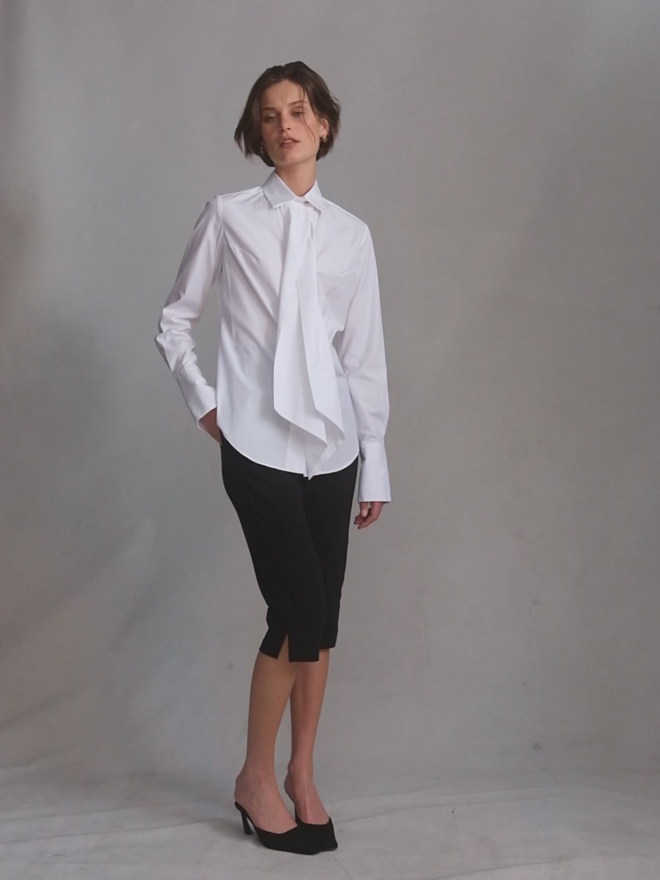 Isabel Shirt - White Poplin | P Johnson